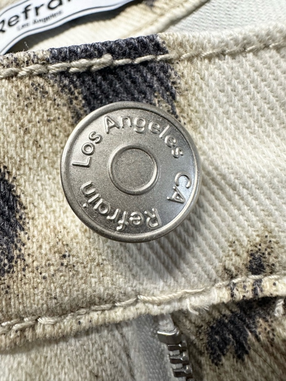 Women’s Wide Leg Leopard / Animal Print Jeans 9 / 29 NWT Refrain - Picture 10 of 11